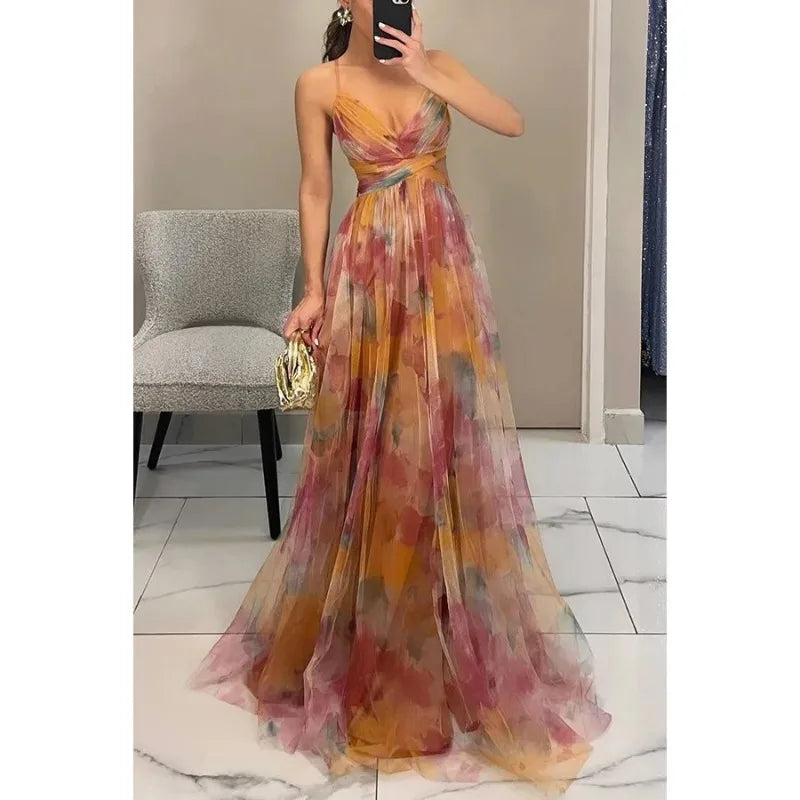 vestido longo,tecido leve e confortavel