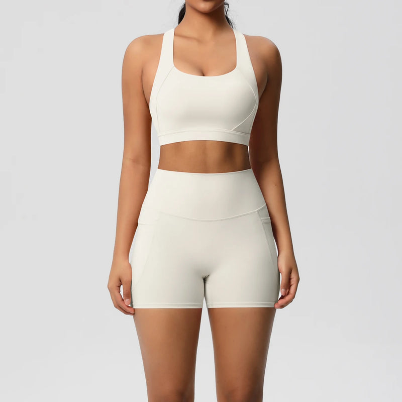 conjunto esportivo com bolsos lateral