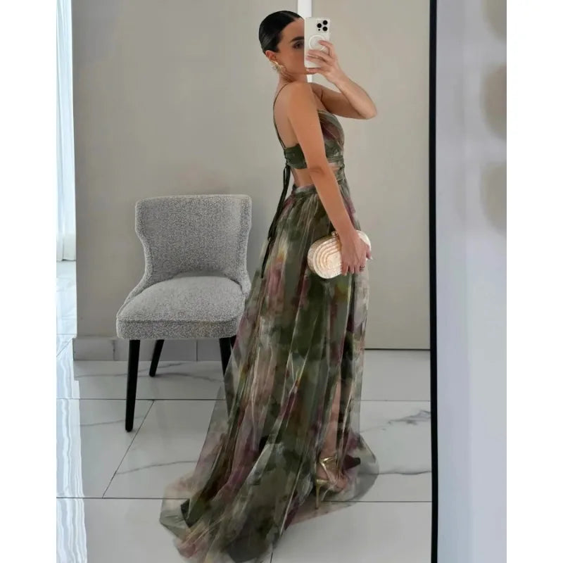 vestido longo,tecido leve e confortavel