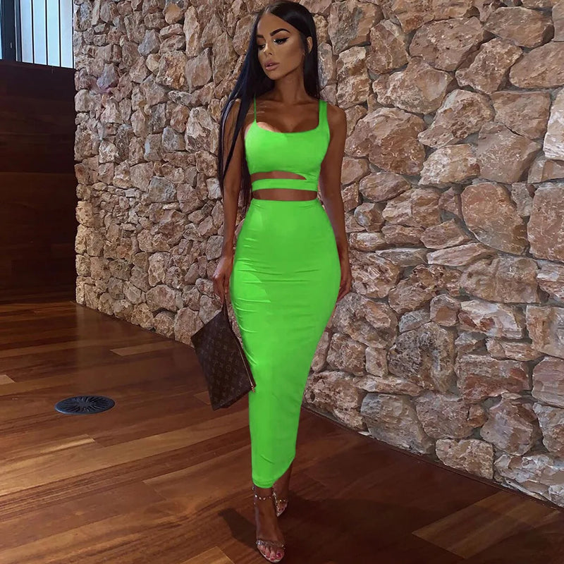 conjunto,cropped mais saia longa cintura alta