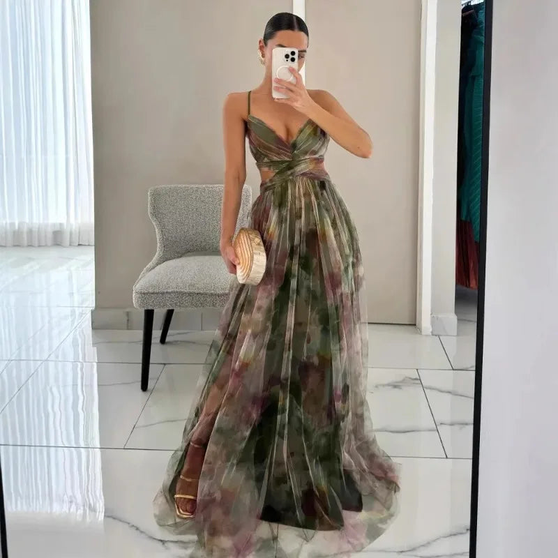 vestido longo,tecido leve e confortavel