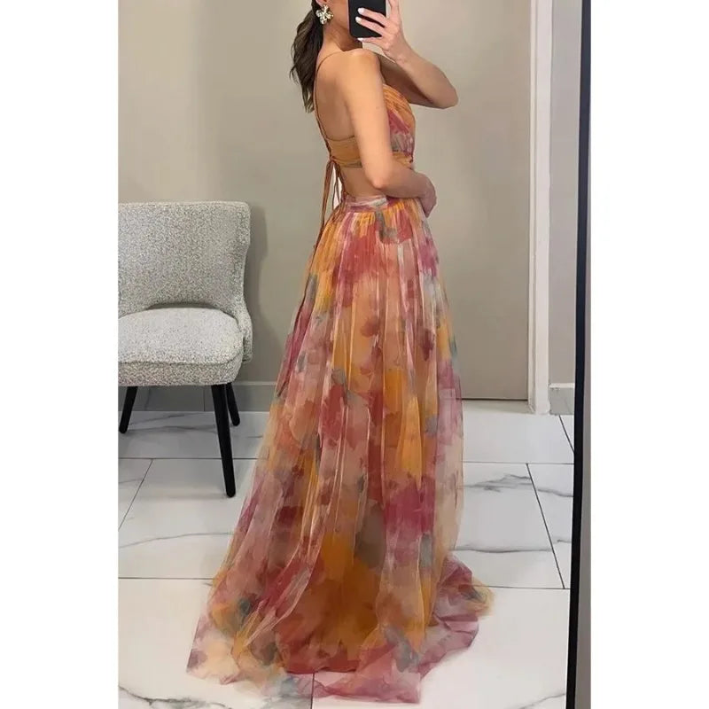 vestido longo,tecido leve e confortavel