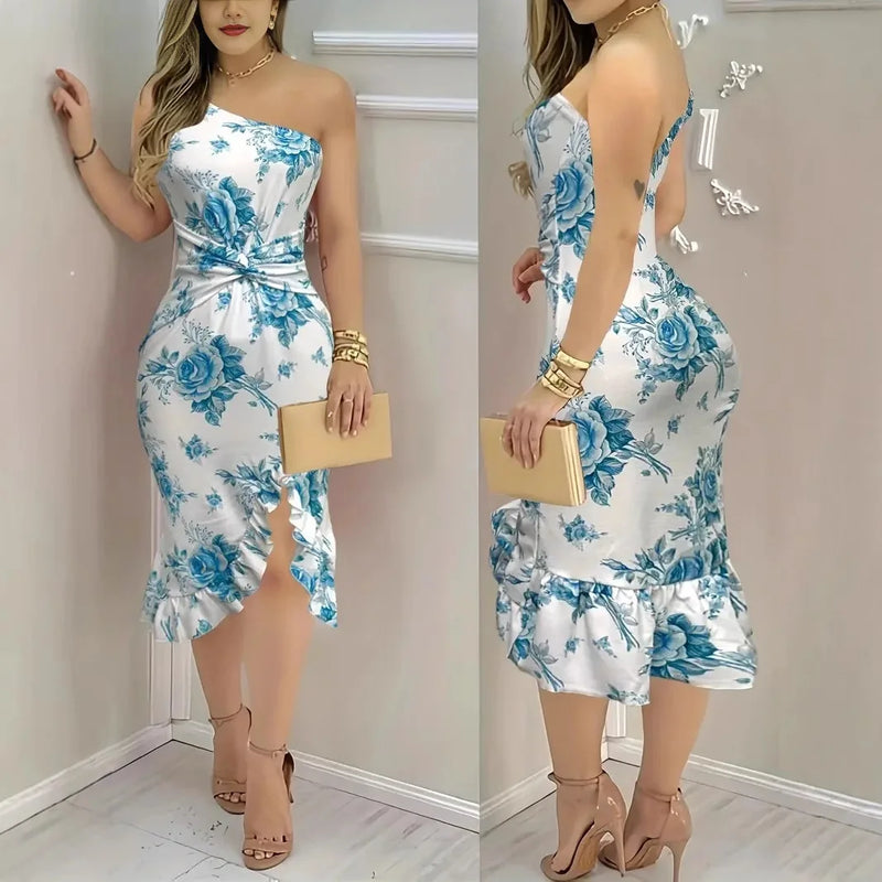 vestido tubinho com babados