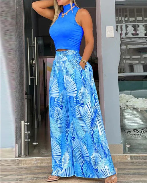conjunto pantalona com semi croopd