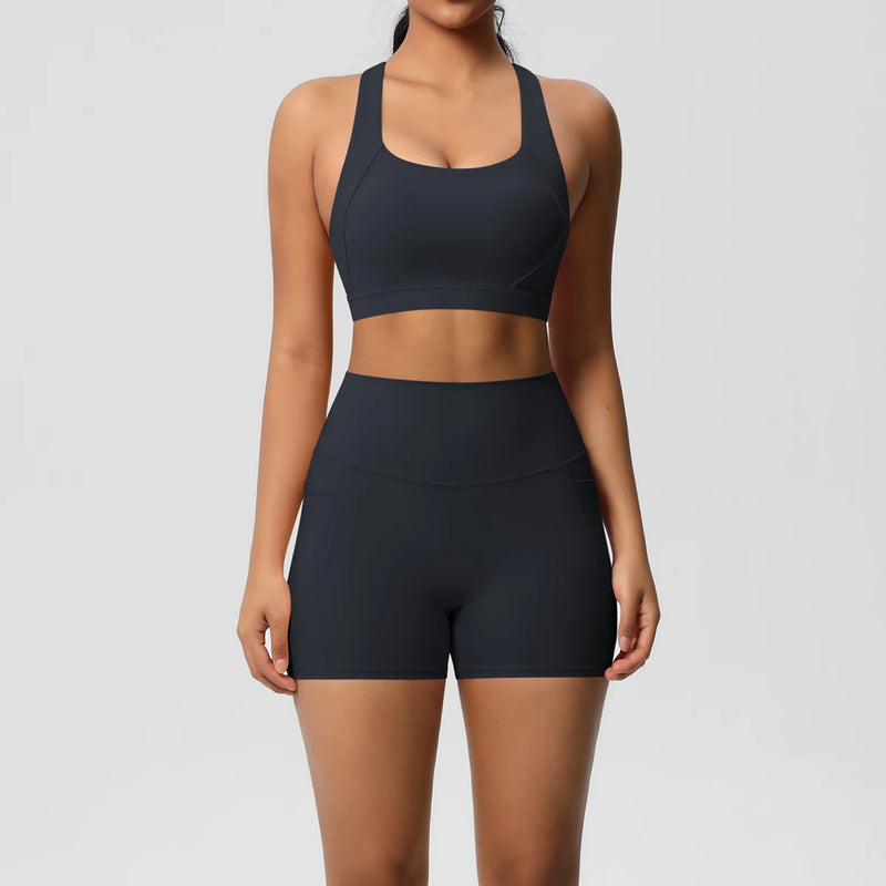 conjunto esportivo com bolsos lateral