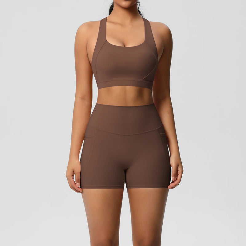 conjunto esportivo com bolsos lateral