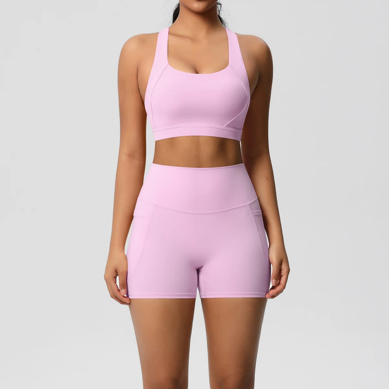 conjunto esportivo com bolsos lateral