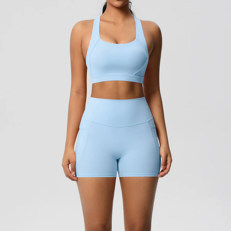 conjunto esportivo com bolsos lateral